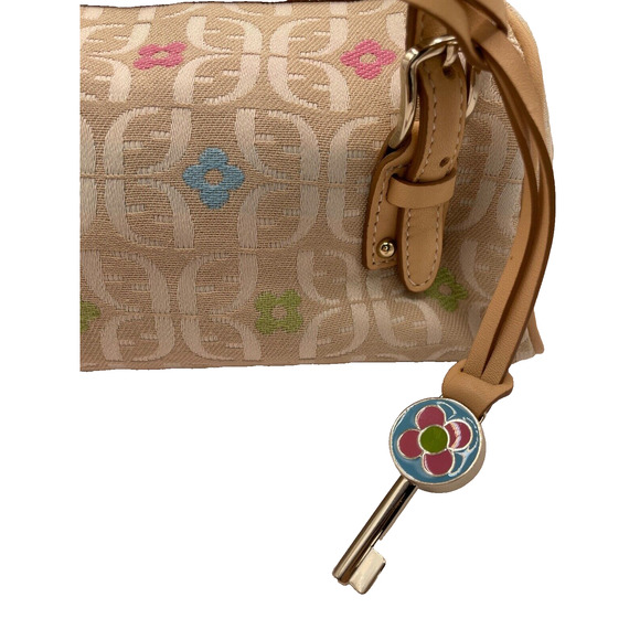 Y2K Fossil Pastel Mini Purse Leather Bottom - Picture 7 of 11